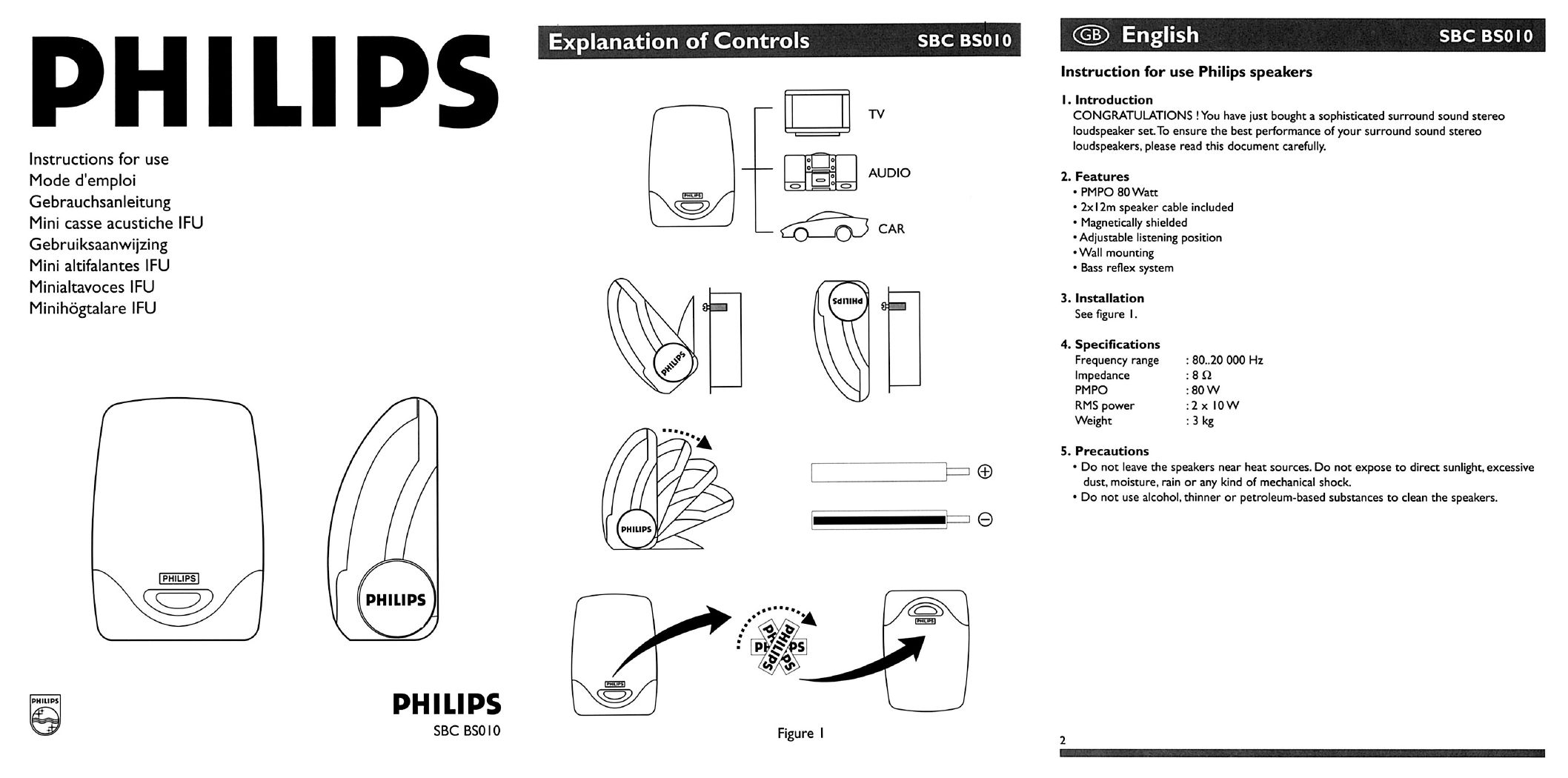 philips sbc bs010 specifications